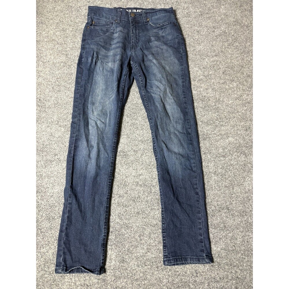Monument Jeans Mens 28x29 Blue Straight Regular Fit Medium Wash Stretch Denim